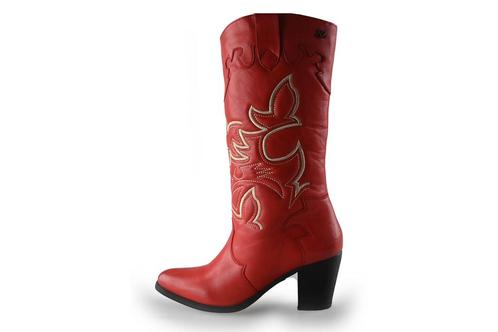 Lazamani Cowboy laarzen in maat 38 Rood | 5% extra korting, Kleding | Dames, Schoenen, Rood, Zo goed als nieuw, Verzenden