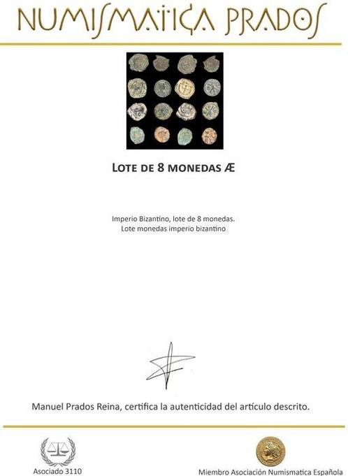 Byzantijnse Rijk Lote de 8 monedas Æ (Zonder Minimumprijs), Postzegels en Munten, Munten | Europa | Niet-Euromunten