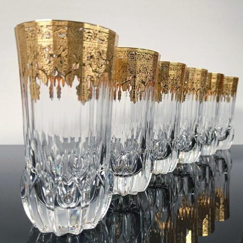 Secoloventsimo - Drinkservies (6) - 24 kt goud - handgeverfd, Antiek en Kunst, Antiek | Meubels | Tafels
