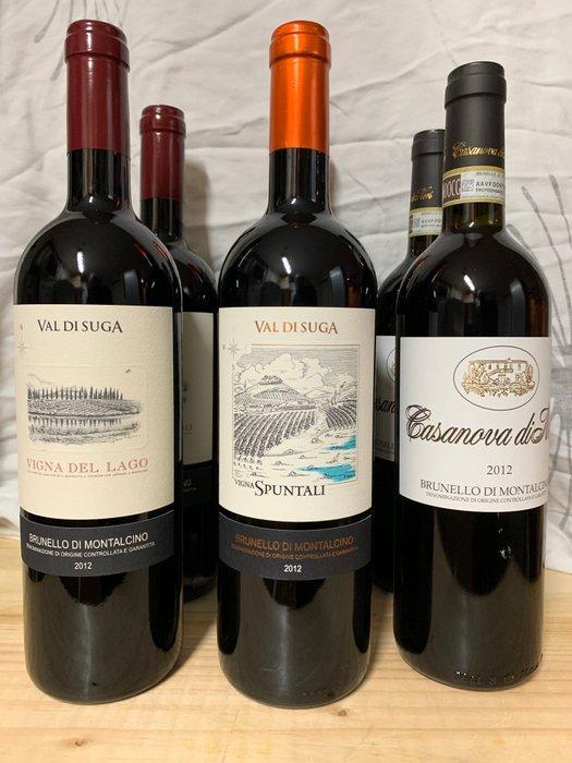 2012 x2 Val di Suga, 2012 x2 Vigna Spuntali 2012 x2 Casanova, Verzamelen, Wijnen