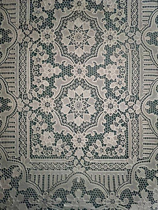 Prachtig Burano-kant tafelkleed, prachtig handwerk voor, Antiek en Kunst, Kunst | Designobjecten