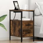 vidaXL Bedcabinet 2 pcs Gerookt eiken 30 x 48 x 61 cm, Verzenden, Nieuw