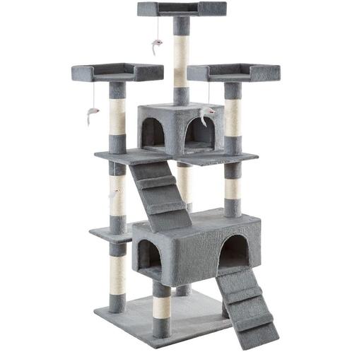 tectake Krabpaal Barney 170cm - grijs, Dieren en Toebehoren, Katten-accessoires, Verzenden