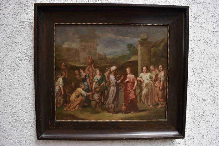 Nicholas Poussin (1594-1665), nach - Rebekka und Elieser am, Antiek en Kunst, Kunst | Schilderijen | Klassiek