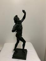 sculptuur, Satiro Danzante - 34 cm - Gepatineerd brons