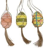 Macramé eihangers Roze Groen mix handmade 3 stuks, Hobby en Vrije tijd, Nieuw