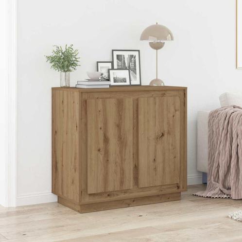 vidaXL Artisan Eiken Dressoir artisanaal eikenkleurig 80 x, Huis en Inrichting, Kasten | Dressoirs, Nieuw, Verzenden