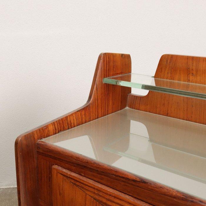 Brugnoli Mobili - Nachtkastje - Glas, Messing, Fineer van, Antiek en Kunst, Kunst | Designobjecten