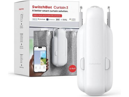 SwitchBot Curtain - U-Rail Versie 3 (2023) - Wit - Smart, Huis en Inrichting, Woonaccessoires | Overige, Nieuw, Verzenden