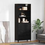 vidaXL Highboard met lade Zwart Eiken 69,5 x 34 x 180 cm, Huis en Inrichting, Kasten | Dressoirs, Verzenden, Nieuw