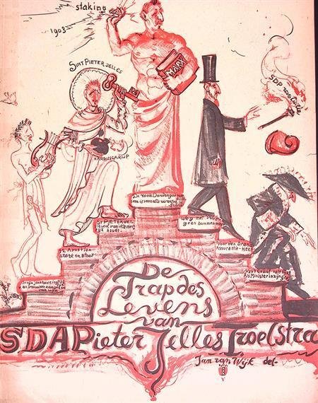 Spotprent over Pieter Jelles Troelstra in de politiek, Boeken, Tijdschriften en Kranten, Nieuw, Verzenden