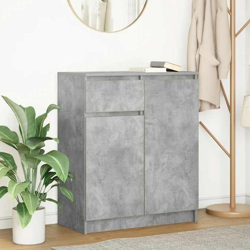 vidaXL Dressoir met lade 71x35x84 cm spaanplaat betongrijs, Maison & Meubles, Armoires | Dressoirs, Envoi