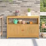 vidaXL Tuinconsole tafel met opslag Licht acacia 110 x 35 x, Jardin & Terrasse, Verzenden