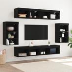vidaXL Zwevende Plank 2 stuks Zwart Eiken 40x28,5x40 cm, Huis en Inrichting, Kasten |Televisiemeubels, Verzenden, Nieuw