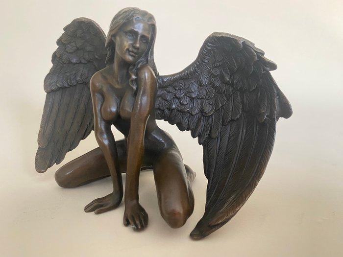 JB Bronze Gallery Paris - Beeldje - Winged Nude - Brons, Antiek en Kunst, Curiosa en Brocante