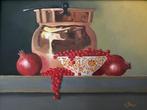 Ben Oude Breuil (1949) - Koperen pot met granaatappels, Antiquités & Art