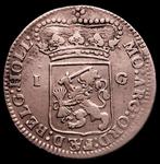 Nederland, Holland 1 Gulden 1716, overslag 1715 (Zonder