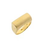 18 Krt. Gouden gematteerde ring | Heren (heren sieraden), 18 tot 19, Gebruikt, Overige kleuren, Heer