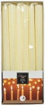 Kaarsen Dinner Wax Ivory 25 cm Ø2,15 doos 12 stuks, Nieuw