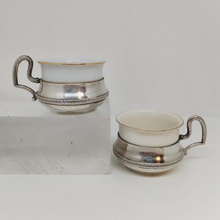 Tasse à café (2) - Argent 800, Antiek en Kunst, Antiek | Zilver en Goud