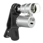 8MM 60x Zoom microscoop loep loeplens met LED UV Zwart, Verzenden