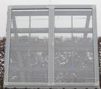 pvc terrasraam , raam , chassis 240 x 220 wit / betongrijs, Bricolage & Construction, Châssis & Portes coulissantes, Deurkozijn