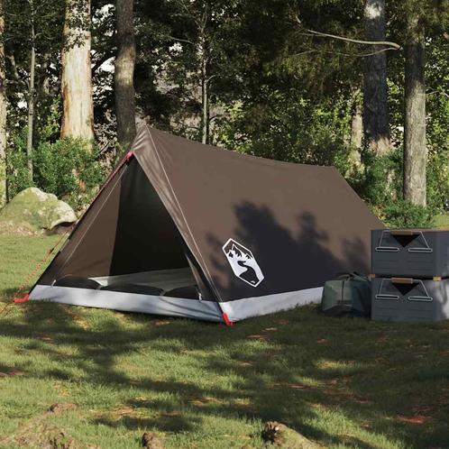 vidaXL Tent 2-persoons waterdicht bruin, Caravans en Kamperen, Tenten, Nieuw, Verzenden