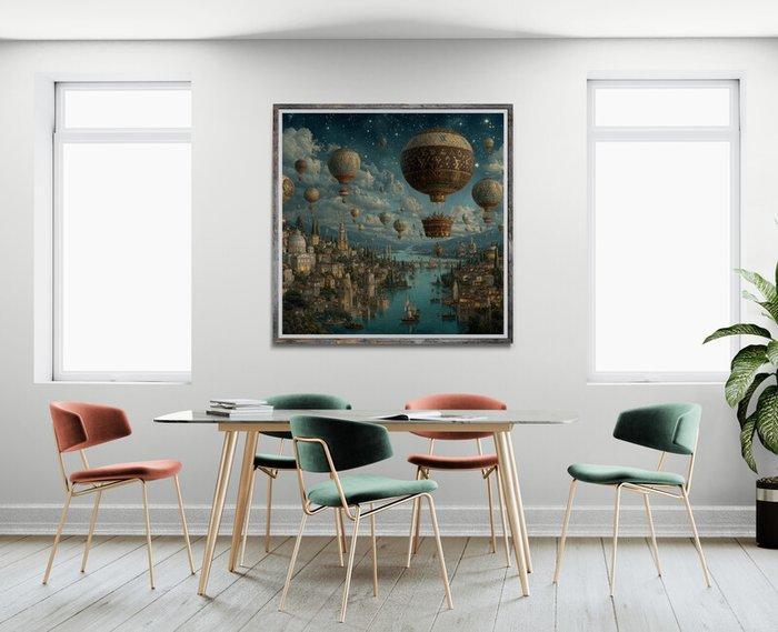 I_KONIQ - Intricate floating balloon surreal scene, Huis en Inrichting, Overige Huis en Inrichting