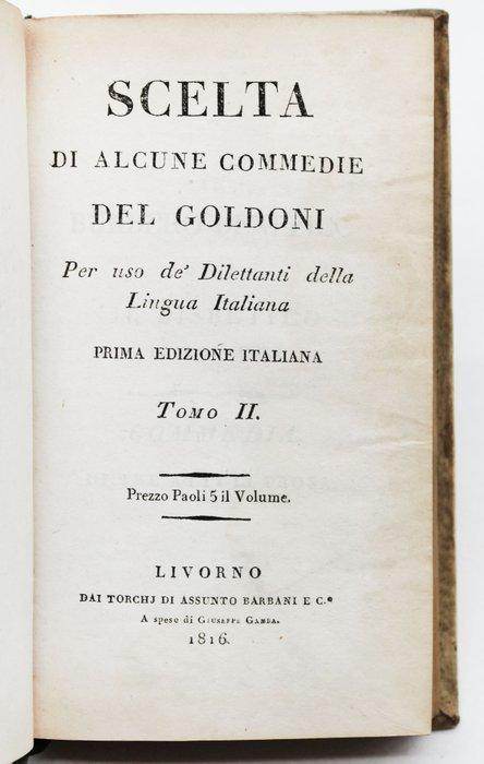 Goldoni - Scelta di Commedie - 1816, Antiek en Kunst, Antiek | Boeken en Manuscripten
