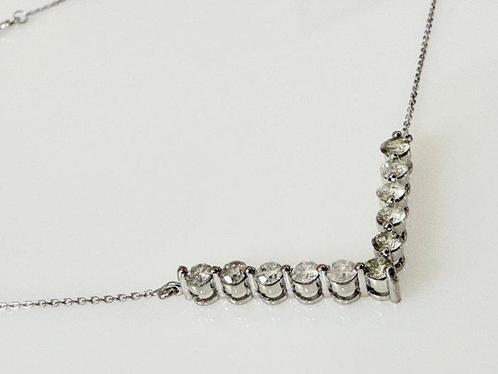 Zonder Minimumprijs - Statement ketting - 14 karaat Witgoud, Handtassen en Accessoires, Antieke sieraden