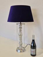 Buffet tafellamp (2) - Glas, Aluminium, Textiel, Verchroomd