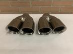 rvs dubbel 3 inch Uitlaat sierstukken set R + L, Auto-onderdelen, Uitlaatsystemen, Ophalen of Verzenden, Nieuw