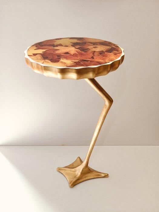 Table basse - Bois, Laiton, Verre - Laremon, Antiquités & Art, Art | Objets design