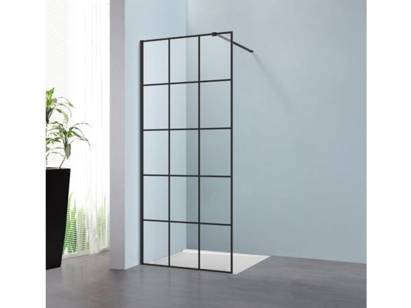 Veiling - Alterna walk-in 100x200cm Free Mix mat zwart, Doe-het-zelf en Bouw, Sanitair