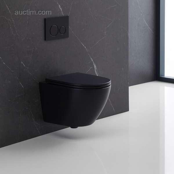 2 x Design Hangtoilet Tornado Mat zwart -..., Bricolage & Construction, Chauffage & Radiateurs, Enlèvement