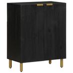 vidaXL Dressoir 60x33x75 cm bewerkt hout zwart, Huis en Inrichting, Verzenden, Nieuw
