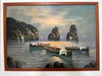 Italiaanse school (XX) - Barche allormeggio, Antiek en Kunst