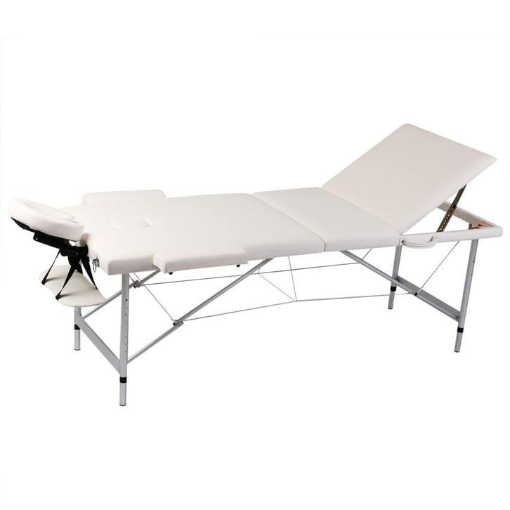 vidaXL Inklapbare massagetafel 3 zones met aluminium frame, Sports & Fitness, Produits de massage, Envoi