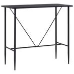 vidaXL Table de bar Noir 120x60x110 cm MDF, Maison & Meubles, Neuf, Verzenden