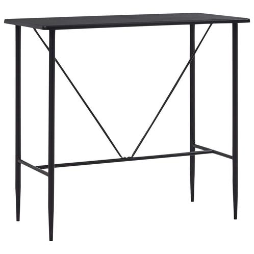 vidaXL Table de bar Noir 120x60x110 cm MDF, Maison & Meubles, Tables | Tables à manger, Neuf, Envoi