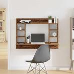 vidaXL Aan de muur bevestigd bureau Oud hout 105 x 48 x 75, Verzenden, Nieuw