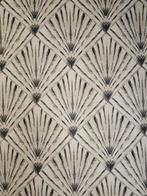 Art Deco stof met geometrisch waaierpatroon met vierkanten -