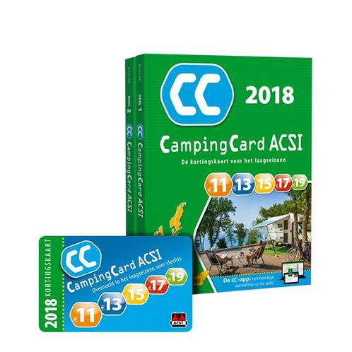 ACSI Campinggids - CampingCard ACSI 2018 - set 2 delen, Boeken, Reisgidsen, Gelezen, Verzenden