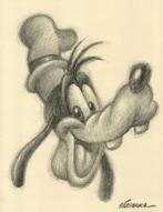 Joan Vizcarra - Goofy Portrait - Original Drawing - Pencil, Nieuw