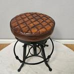 Kruk - in hoogte verstelbaar - Leder, Metaal