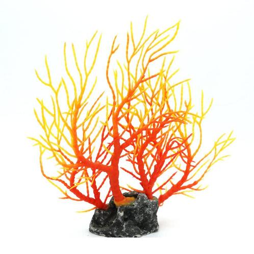 Koraal oranje en geel, kunstkoraal OS-138 - aquarium decorat, Dieren en Toebehoren, Vissen | Aquaria en Toebehoren, Sierelement