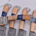 Keukenmes - Chefs knife - Gevouwen staal, olijfhout en hars, Antiek en Kunst