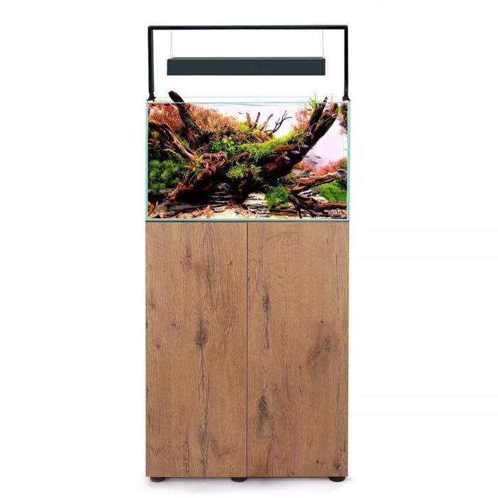 Osaka Ultrascape zwart 60x30x36cm aquarium + 3x LED verlicht, Dieren en Toebehoren, Vissen | Aquaria en Toebehoren, Leeg aquarium