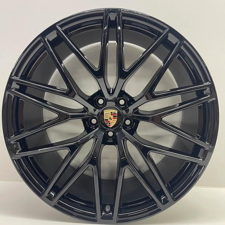 Porsche Macan III ORIGINELE 21 RS Spyder zwart met banden, Auto-onderdelen, Banden en Velgen, 21 inch, Zomerbanden, 295 mm, Personenwagen