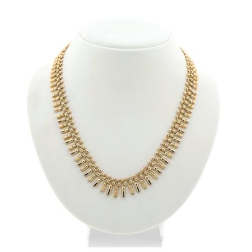 18 Krt. Gouden Cleopatra collier | 42 cm (schakelcollier), Bijoux, Sacs & Beauté, Colliers, Enlèvement ou Envoi